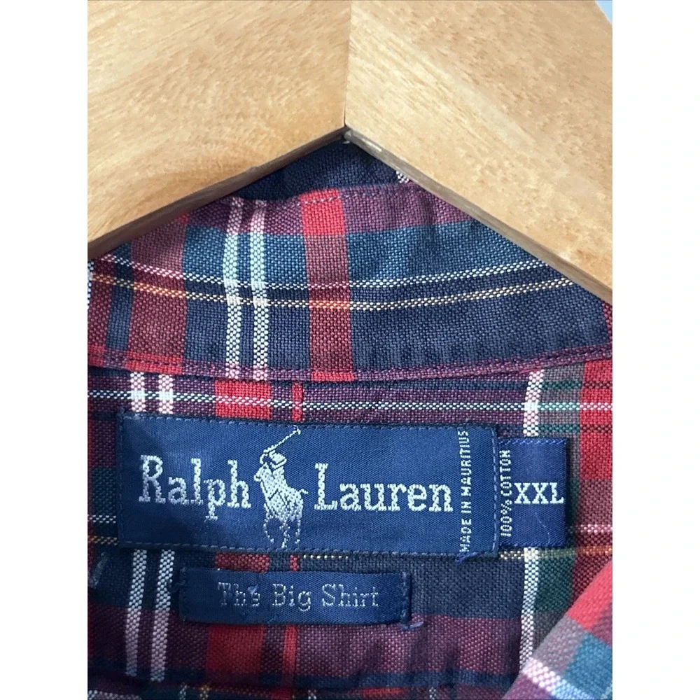 Mens Vintage Polo Ralph Lauren The Big Shirt L/S Button Down Sz XXL Polo Crest